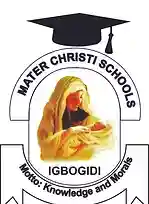 Mater Christi Schools, Igbogidi logo