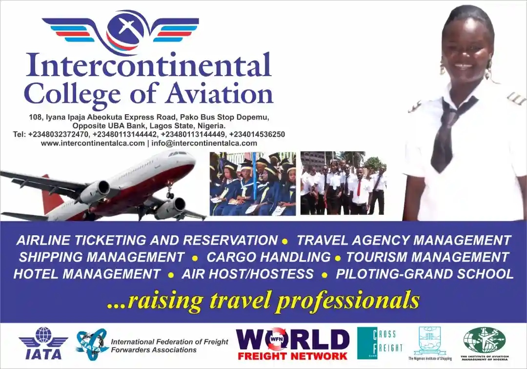 Intercontinental College of Aviation logo